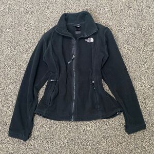 The North Face Fleece Black Zip Up Half Collar Thick and Warm Sweater Jacket